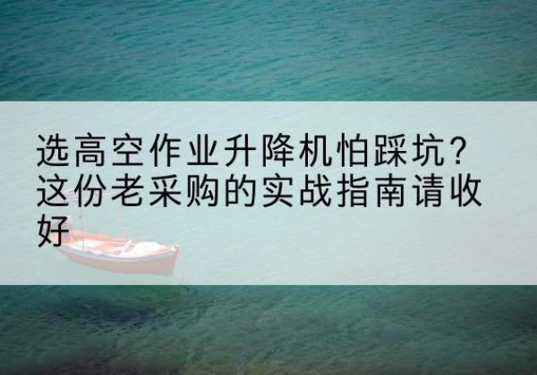 历城高空作业升降机厂家推荐-选高空作业升降机怕踩坑？这份老采购的实战指南请收好